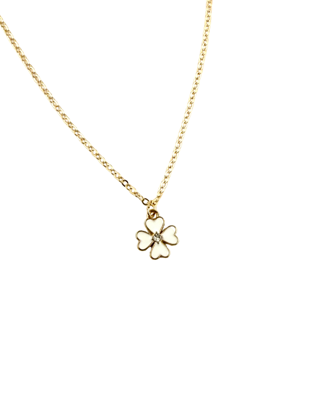 White Flower Pendant Necklace
